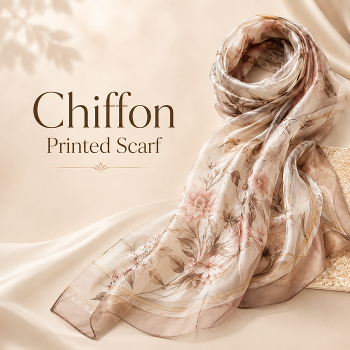 chiffon printed scarf
